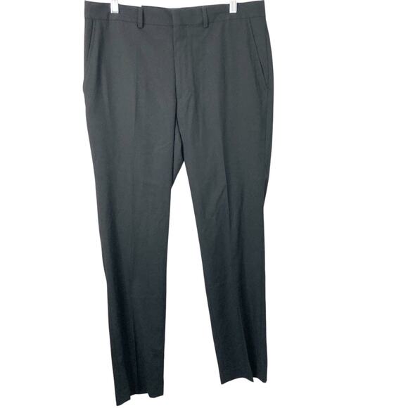 Reaction Kenneth Cole NWT Men's Techni-cole Black Flex Trousers Size 34X32 - Picture 1 of 11